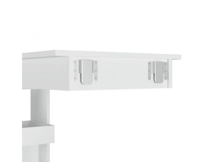 Sonata H Стенна бар маса, Бял гланц, 102x45x103,5 см, инженерно дърво