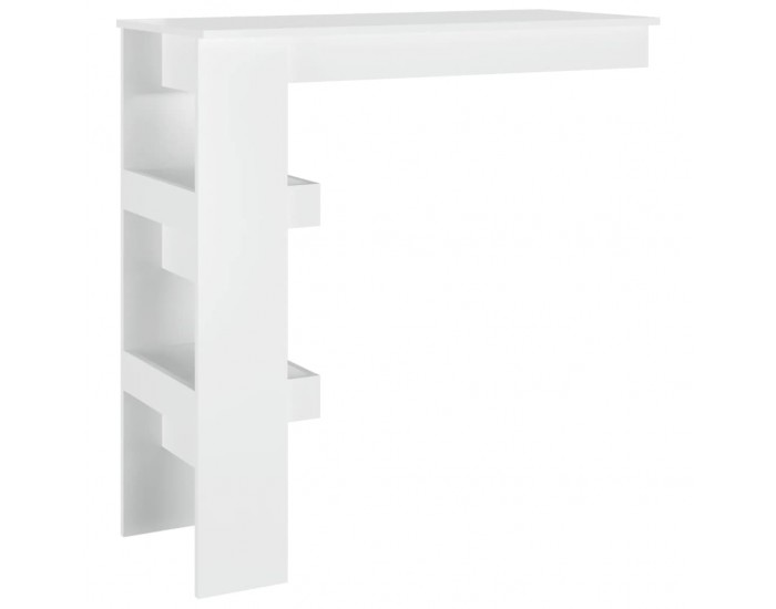 Sonata H Стенна бар маса, Бял гланц, 102x45x103,5 см, инженерно дърво