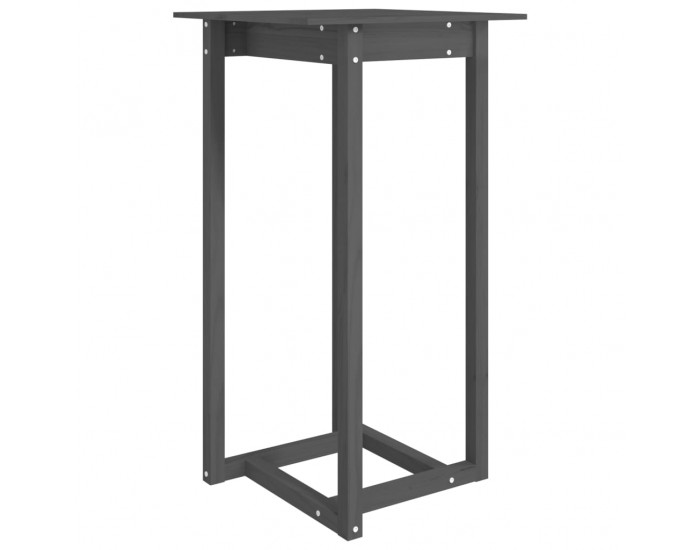 Sonata H Бар маса, сива, 60x60x110 см, борово дърво масив