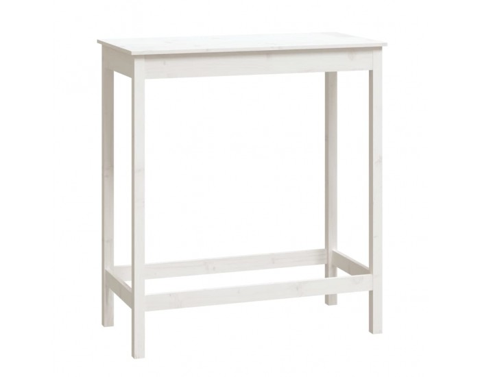 Sonata H Бар маса, бяла, 100x50x110 см, борово дърво масив