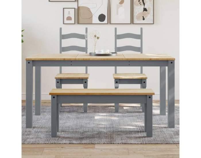 Sonata H Трапезна маса Panama сива 160x80x75 см бор масив