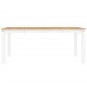 Sonata H Трапезна маса Panama бяла 180x90x75 см бор масив