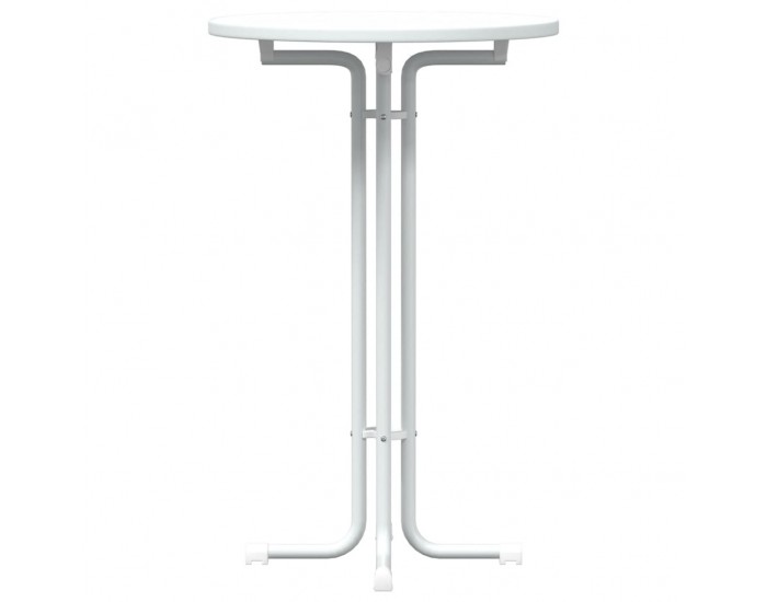 Sonata H Трапезна маса, бяла, Ø70x110 см, инженерно дърво и стомана