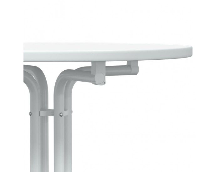 Sonata H Трапезна маса, бяла, Ø70x110 см, инженерно дърво и стомана