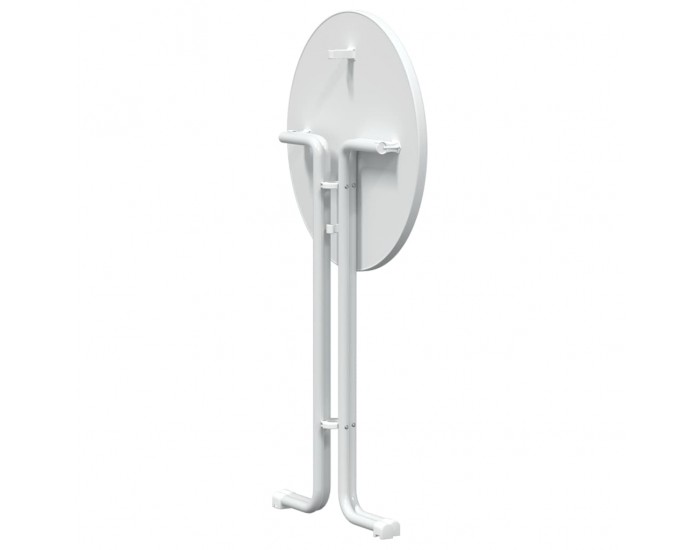 Sonata H Трапезна маса, бяла, Ø70x110 см, инженерно дърво и стомана