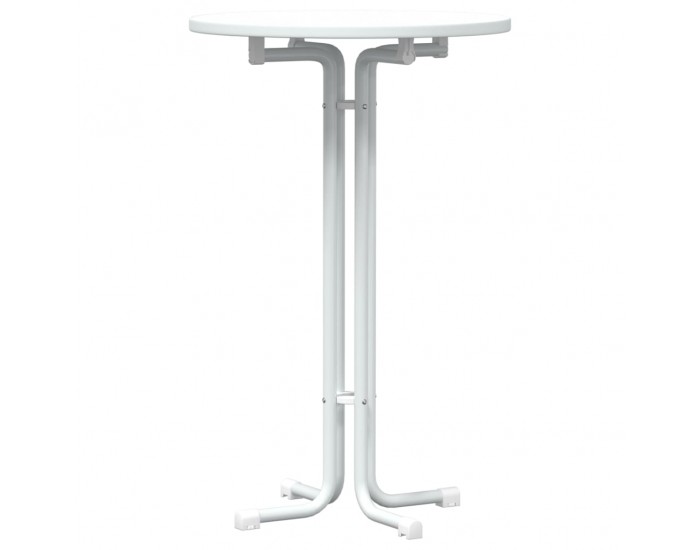 Sonata H Трапезна маса, бяла, Ø70x110 см, инженерно дърво и стомана