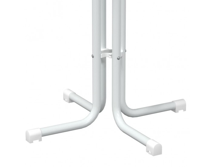 Sonata H Трапезна маса, бяла, Ø60x110 см, инженерно дърво и стомана