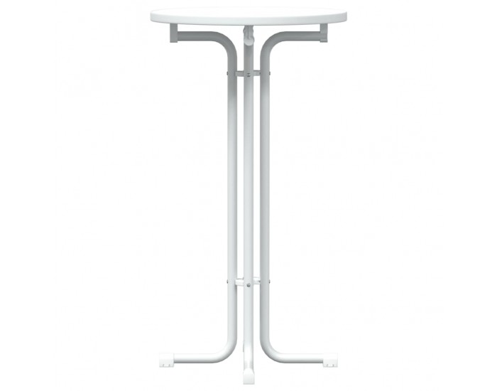 Sonata H Трапезна маса, бяла, Ø60x110 см, инженерно дърво и стомана