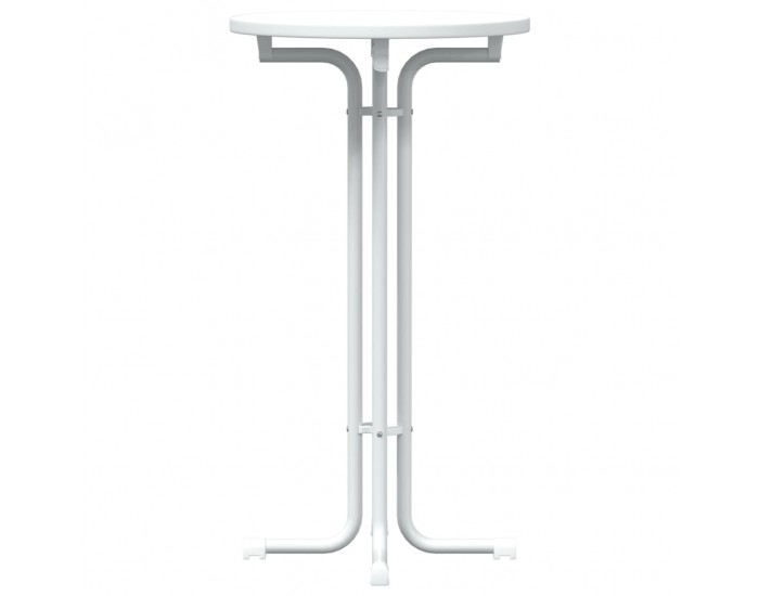 Sonata H Трапезна маса, бяла, Ø60x110 см, инженерно дърво и стомана