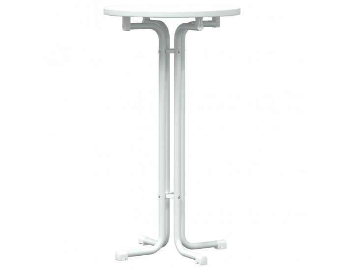 Sonata H Трапезна маса, бяла, Ø60x110 см, инженерно дърво и стомана