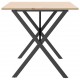 Sonata H Трапезна маса X-образна рамка 140x80x75 см бор масив и чугун