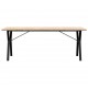 Sonata H Трапезна маса Y-образна рамка 200x100x75,5 см бор масив и чугун