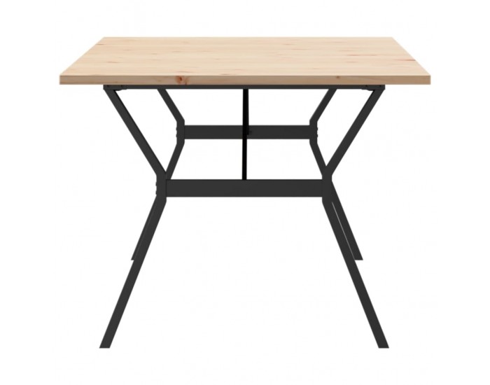 Sonata H Трапезна маса Y-образна рамка 200x100x75,5 см бор масив и чугун