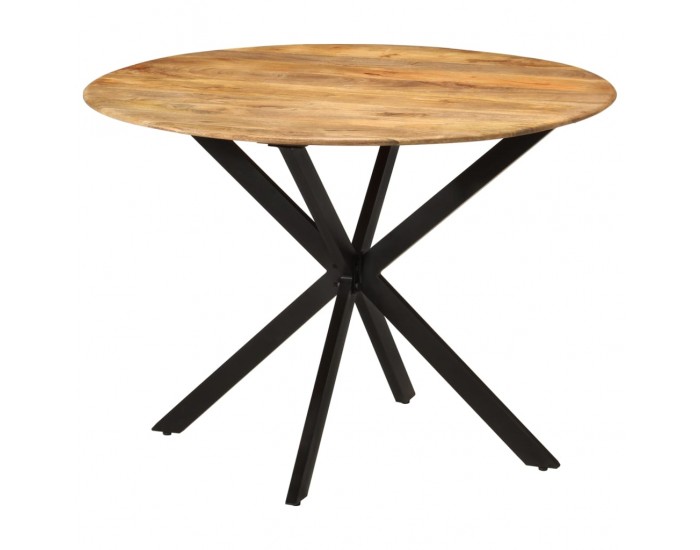 Sonata H Трапезна маса, Ø110x78 cм, мангово дърво масив и стомана