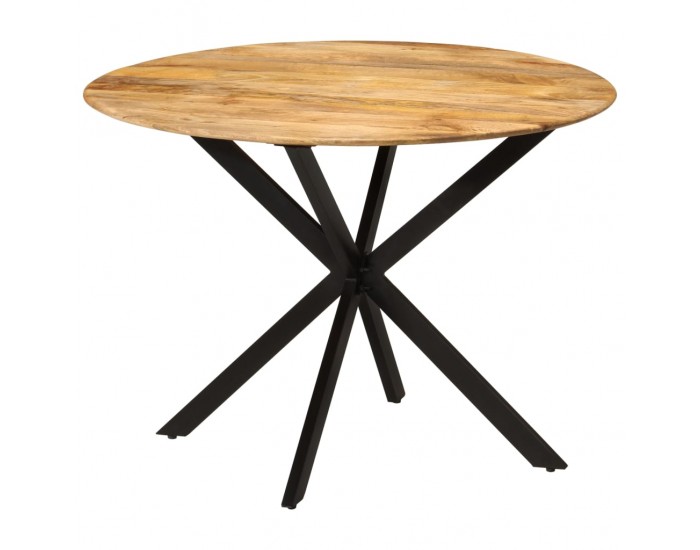 Sonata H Трапезна маса, Ø110x78 cм, мангово дърво масив и стомана