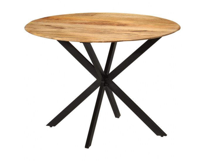 Sonata H Трапезна маса, Ø110x78 cм, мангово дърво масив и стомана