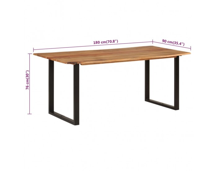 Sonata H Трапезна маса, 180x90x76 см, акация масив