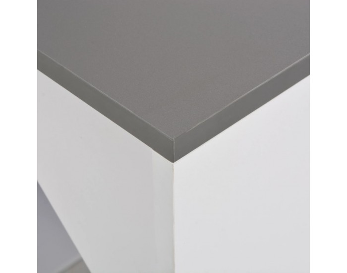 Sonata H Бар маса с шкаф, бяла, 115x59x200 см