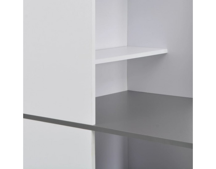 Sonata H Бар маса с шкаф, бяла, 115x59x200 см