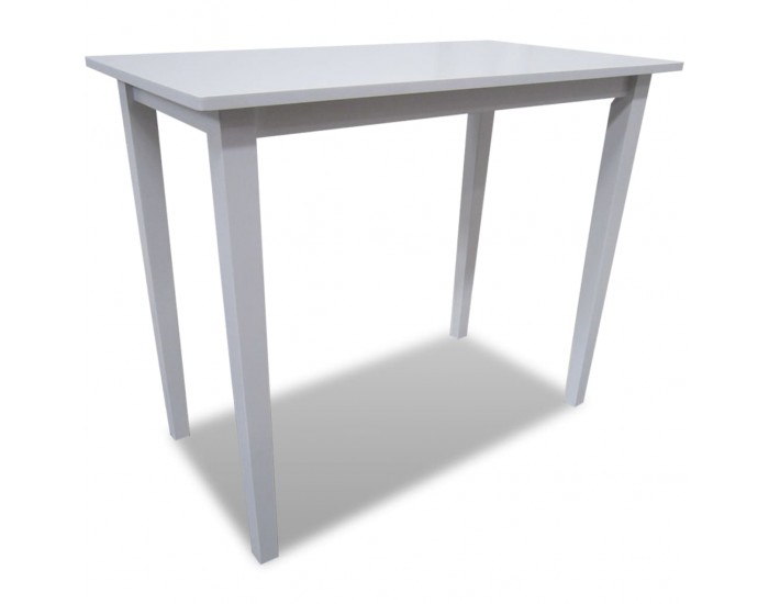 Sonata H Дървена бар маса, бяла