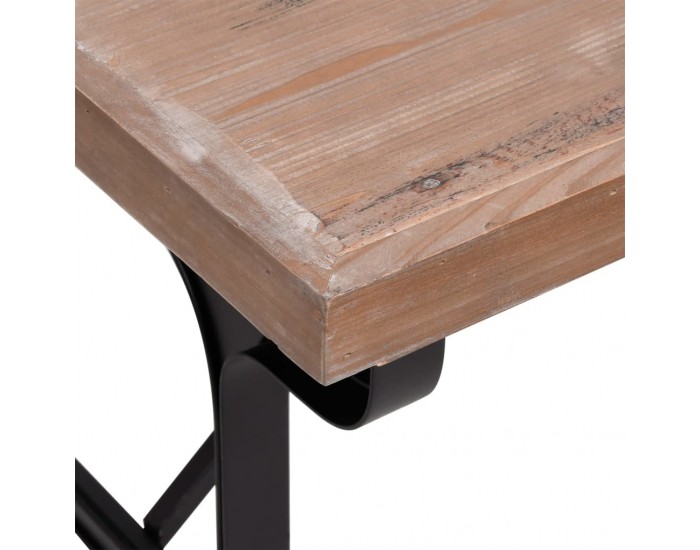 Sonata H Трапезна маса, 110x65x82 см, масивна дървесина ела и желязо