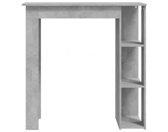 Sonata H Бар маса с рафт, бетонно сива, 102x50x103,5 см, инженерно дърво