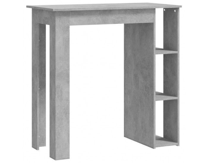 Sonata H Бар маса с рафт, бетонно сива, 102x50x103,5 см, инженерно дърво