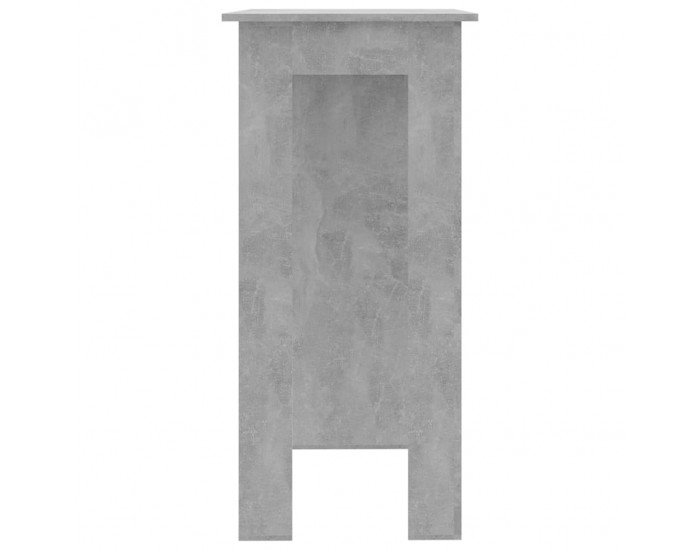 Sonata H Бар маса с рафт, бетонно сива, 102x50x103,5 см, инженерно дърво