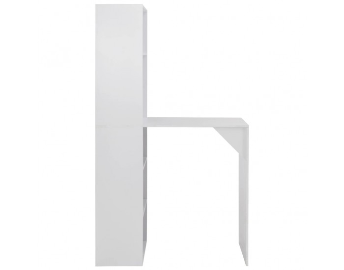 Sonata H Бар маса с шкаф, бяла, 115x59x200 см