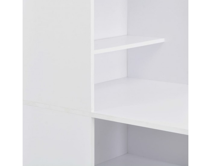 Sonata H Бар маса с шкаф, бяла, 115x59x200 см