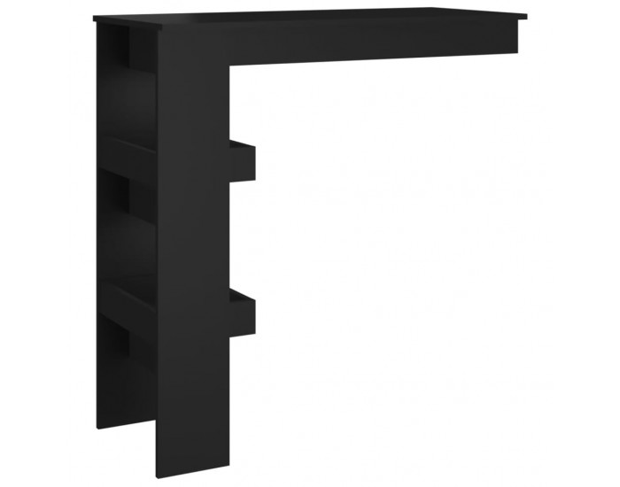 Sonata H Стенна бар маса, черна, 102x45x103,5 см, инженерно дърво
