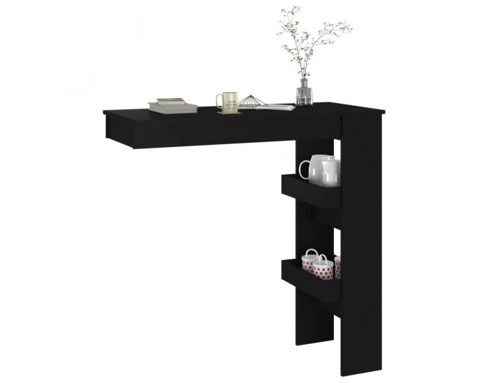 Sonata H Стенна бар маса, черна, 102x45x103,5 см, инженерно дърво