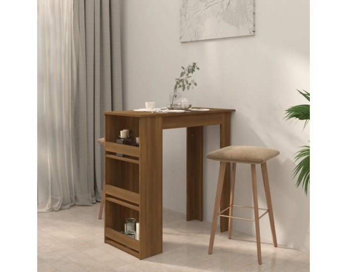 Sonata H Бар маса с рафтове, кафяв дъб, 102x50x103,5 см, инженерно дърво