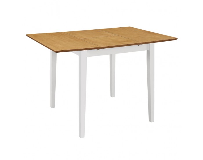 Sonata H Разтегателна трапезна маса, бяла, (80-120)x80x74 см, МДФ