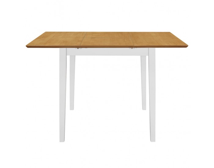 Sonata H Разтегателна трапезна маса, бяла, (80-120)x80x74 см, МДФ