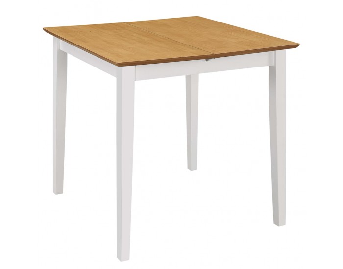 Sonata H Разтегателна трапезна маса, бяла, (80-120)x80x74 см, МДФ