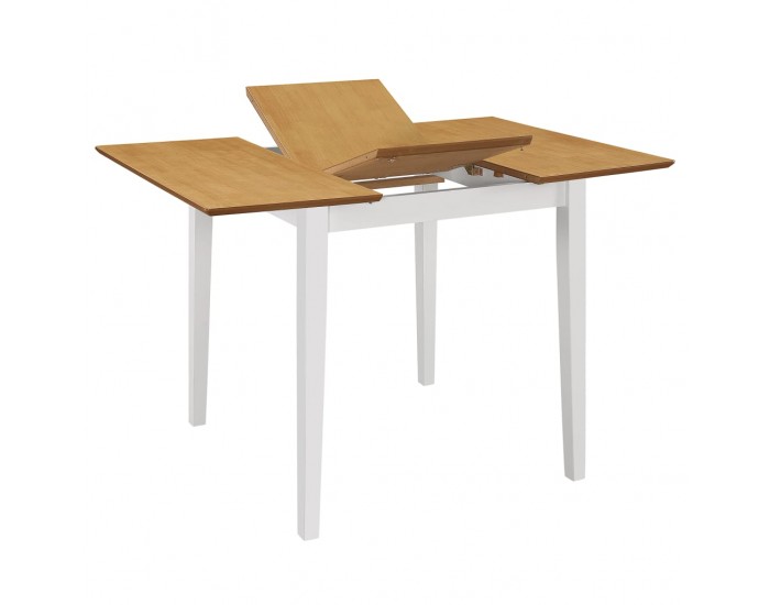 Sonata H Разтегателна трапезна маса, бяла, (80-120)x80x74 см, МДФ