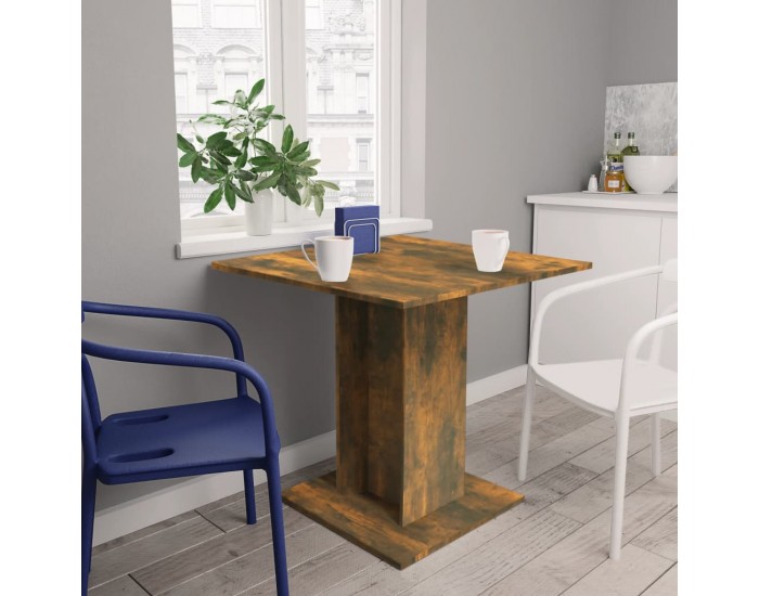 Sonata H Трапезна маса, опушен дъб, 80x80x75 см, инженерно дърво