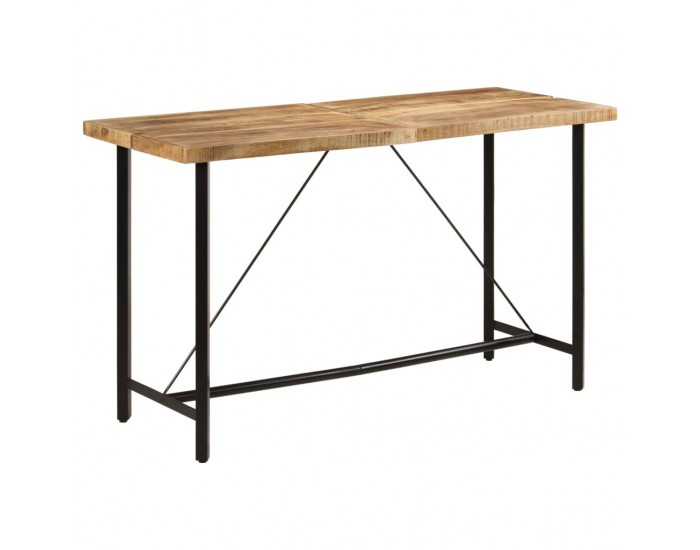 Sonata H Бар маса 180x70x107 см масивно мангово дърво и желязо