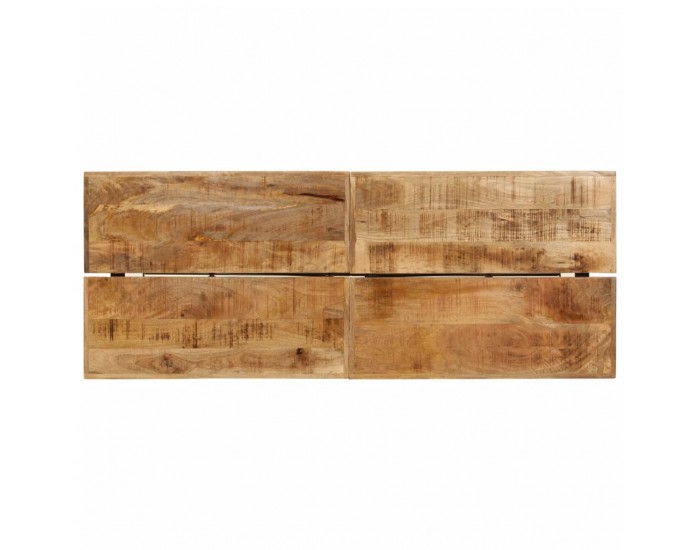 Sonata H Бар маса 180x70x107 см масивно мангово дърво и желязо