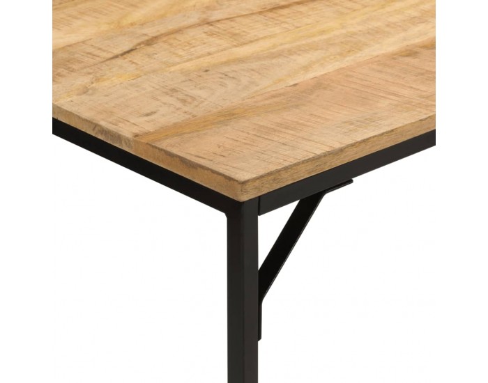 Sonata H Трапезна маса, 110x55x75 cм, грубо мангово дърво масив и желязо