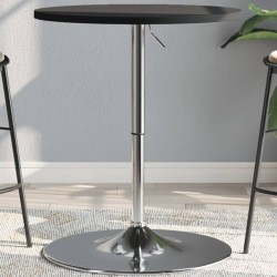 Sonata H Бар маса черна 60x60x90 см инженерно дърво и хромирана стомана - Трапезни маси