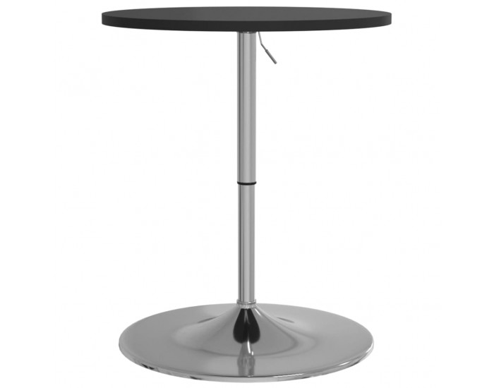 Sonata H Бар маса черна 60x60x90 см инженерно дърво и хромирана стомана