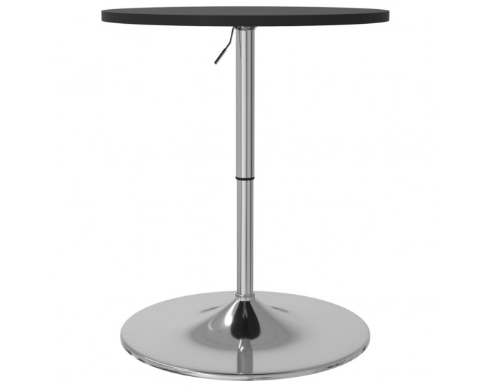 Sonata H Бар маса черна 60x60x90 см инженерно дърво и хромирана стомана