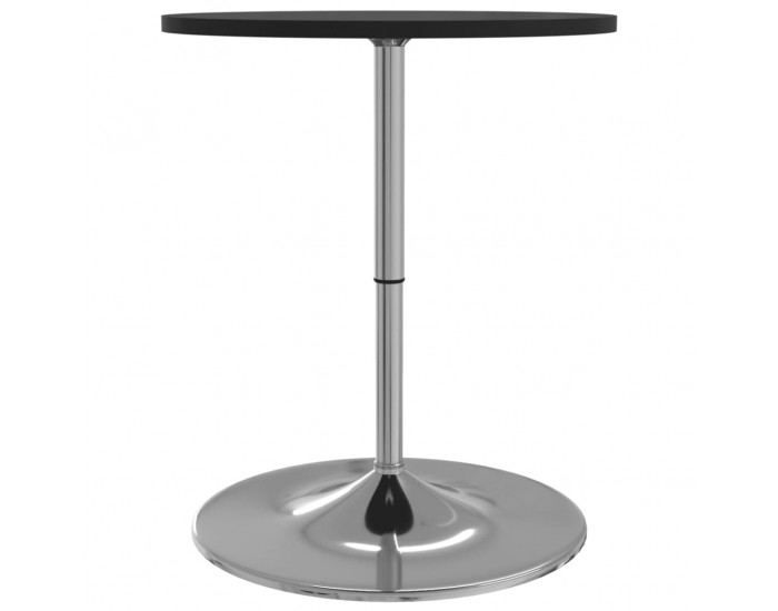 Sonata H Бар маса черна 60x60x90 см инженерно дърво и хромирана стомана