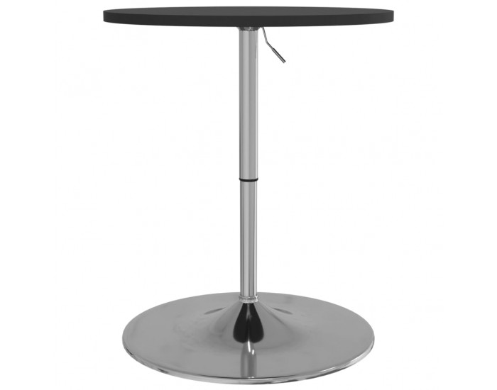 Sonata H Бар маса черна 60x60x90 см инженерно дърво и хромирана стомана