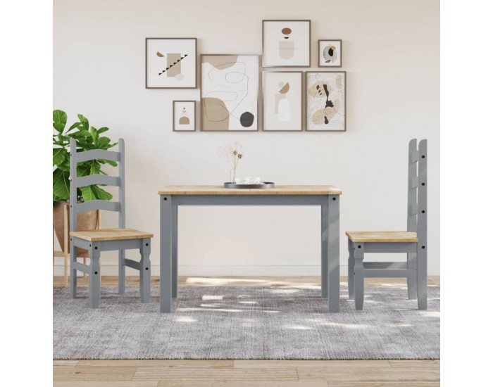 Sonata H Трапезна маса Panama сива 117x60x75 см бор масив