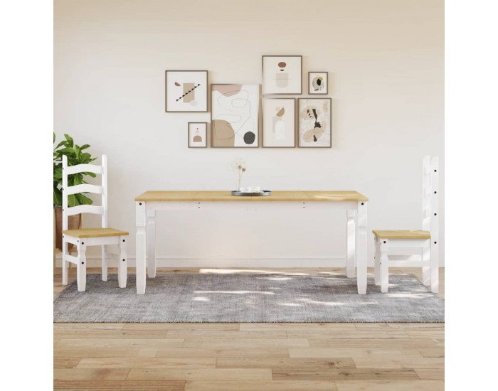 Sonata H Тоалетка Corona, бяла, 180x90x75 см, бор масив