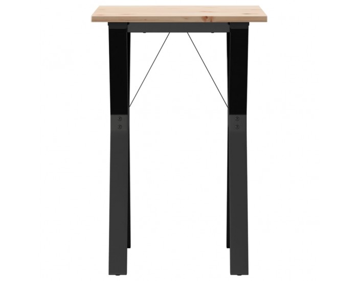Sonata H Трапезна маса Y-образна рамка 50x50x75 см бор масив и чугун