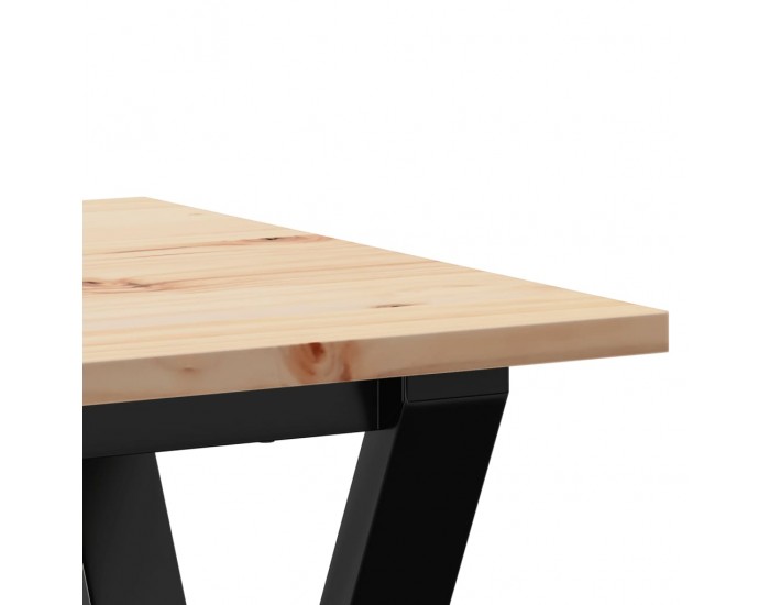 Sonata H Трапезна маса Y-образна рамка 50x50x75 см бор масив и чугун